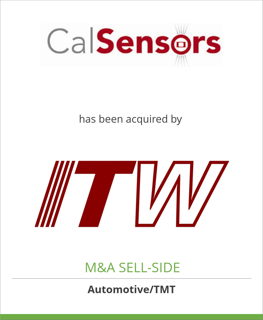 Cal-Sensors, Inc. has been acquired by Illinois Tool Works