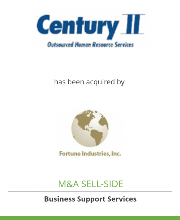 Century II Staffing, Inc. has been acquired by Fortune Industries, Inc.