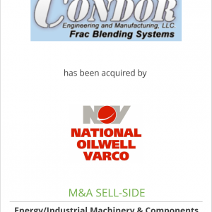 Condor Engineering & Manufacturing LLC has been acquired by National Oilwell Varco