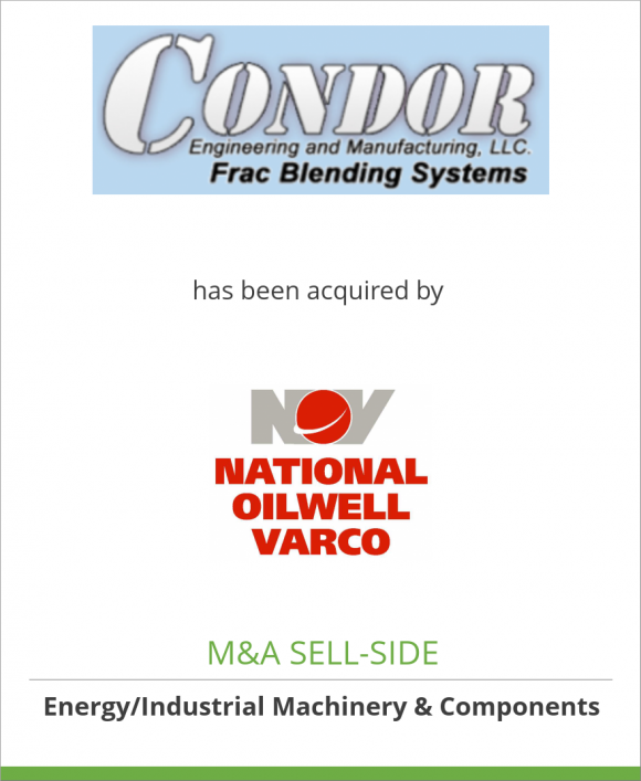 Condor Engineering & Manufacturing LLC has been acquired by National Oilwell Varco