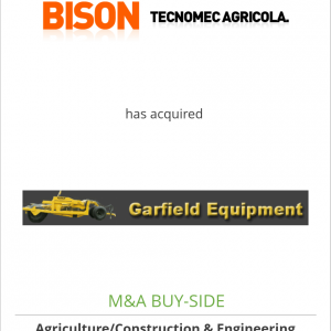 Tecnomec Agricola, S.A. de C.V. has acquired Garfield Equipment, Inc.