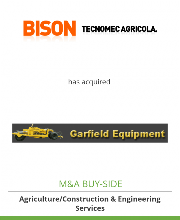 Tecnomec Agricola, S.A. de C.V. has acquired Garfield Equipment, Inc.