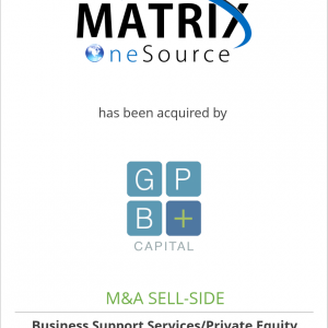 MatrixOneSource has been acquired by GPB PEO Holdings, LLC