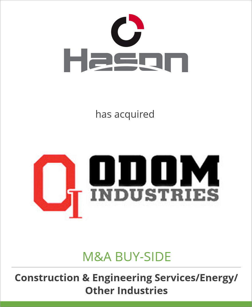 Hason Steel Inc. has acquired Odom Industries, Inc.
