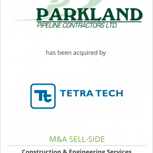 Parkland Pipeline Contractors has been acquired by Tetra Tech Inc.