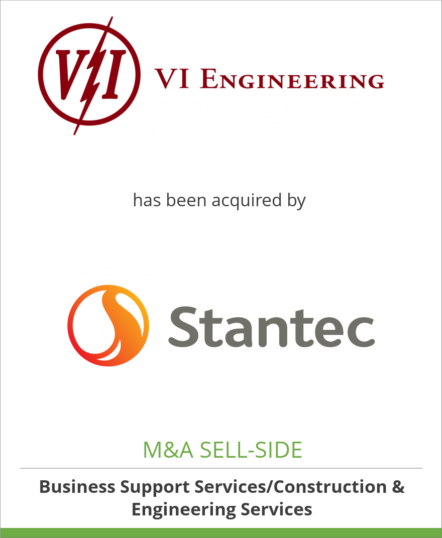 VI Engineering, LLC has been acquired by Stantec Consulting Services