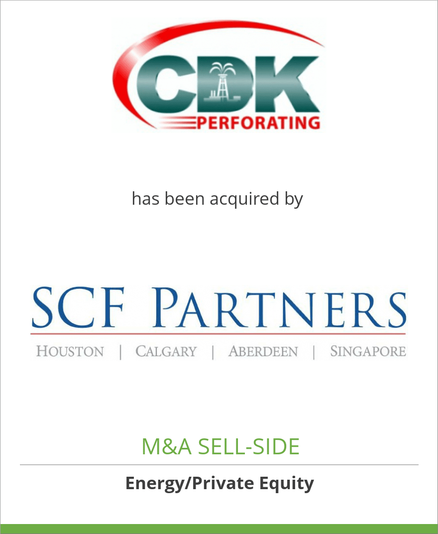 CDK Perforating has been acquired by SCF Partners