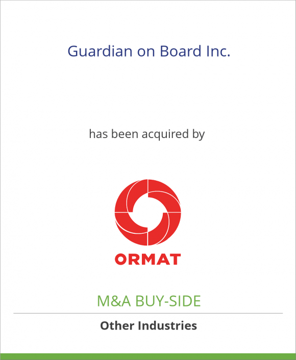 Guardian on Board Inc. has been acquired by Ormat Industries, Ltd.
