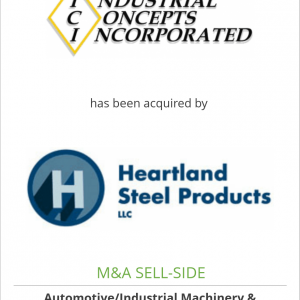 Industrial Concepts, Inc. has been acquired by Heartland Steel Products
