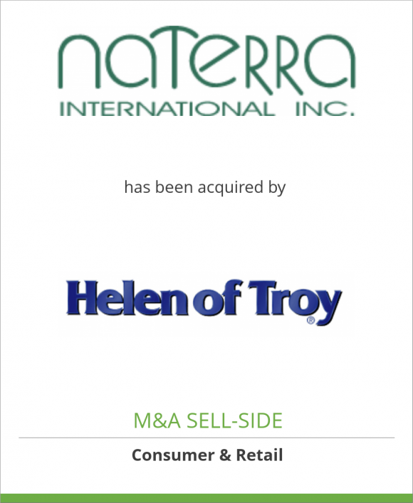 Naterra International, Inc. has been acquired by Helen of Troy Limited