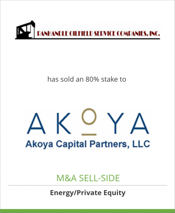 Panhandle Oilfield Service has sold an 80% stake to Akoya Capital