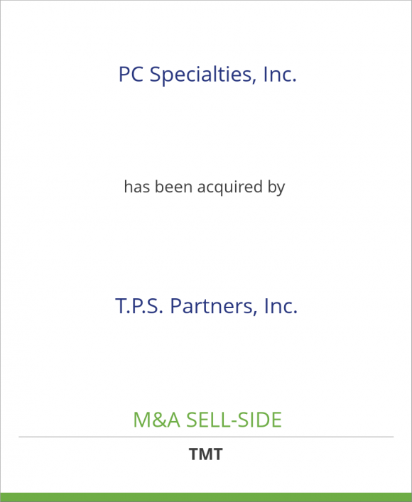 PC Specialties, Inc. has been acquired by T.P.S. Partners, Inc.