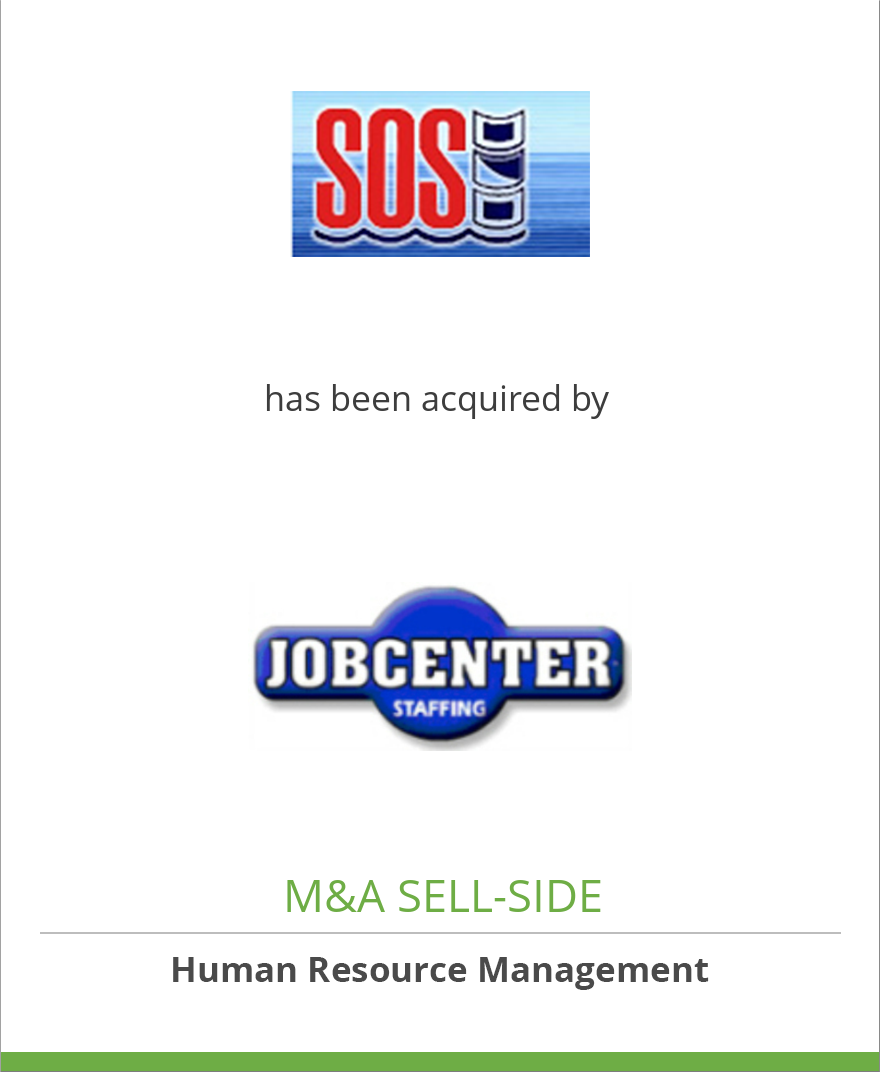 SOS Temporary Services has been acquired by JobCenter, Inc.