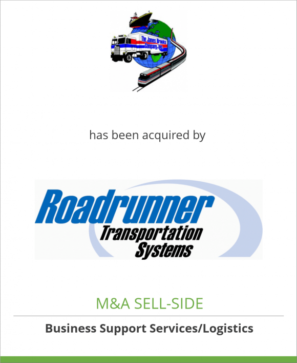 The James Brooks Company has been acquired by Roadrunner Transportation Systems
