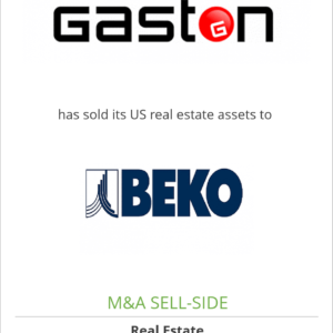 Gaston J. Glock style LP has sold its US real estate assets to BEKO Technologies GmbH