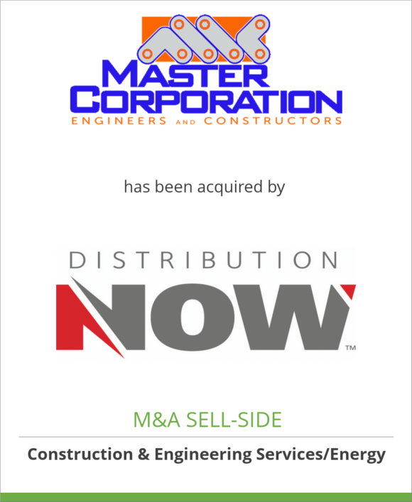 Master Corporation has been acquired by DistributionNOW